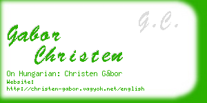 gabor christen business card